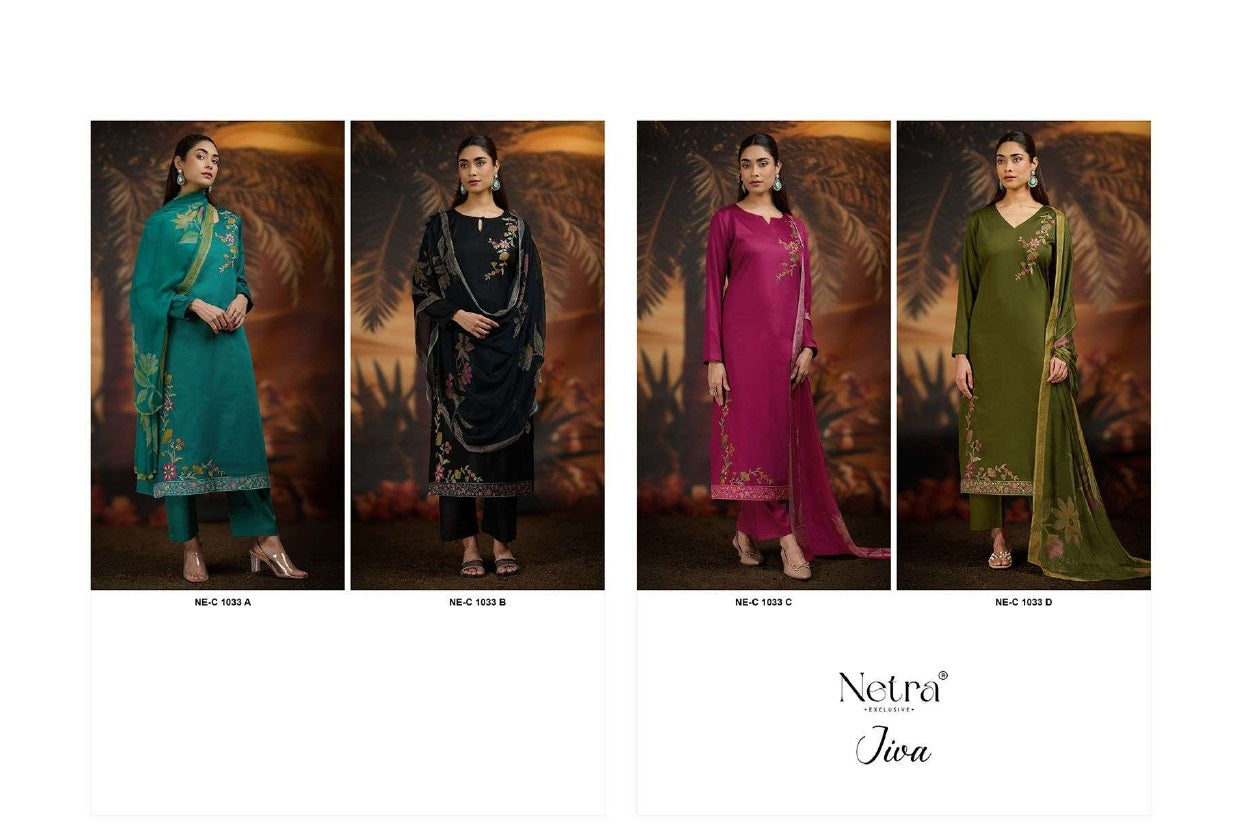 Jiva Netra Premium Cotton Pant Style Suits Wholesale Price