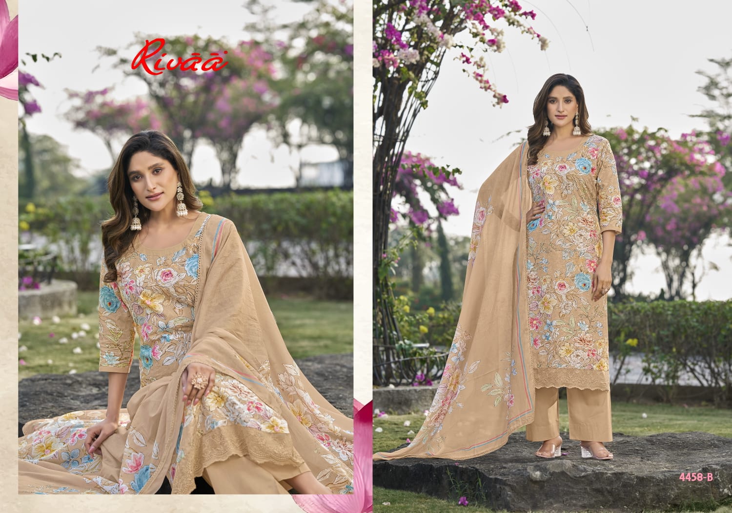 Jivana 3 Rivaa Italian Lawn Pant Style Suits Supplier Ahmedabad