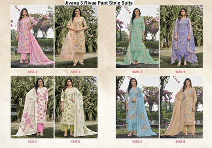 Jivana 3 Rivaa Italian Lawn Pant Style Suits Supplier Ahmedabad