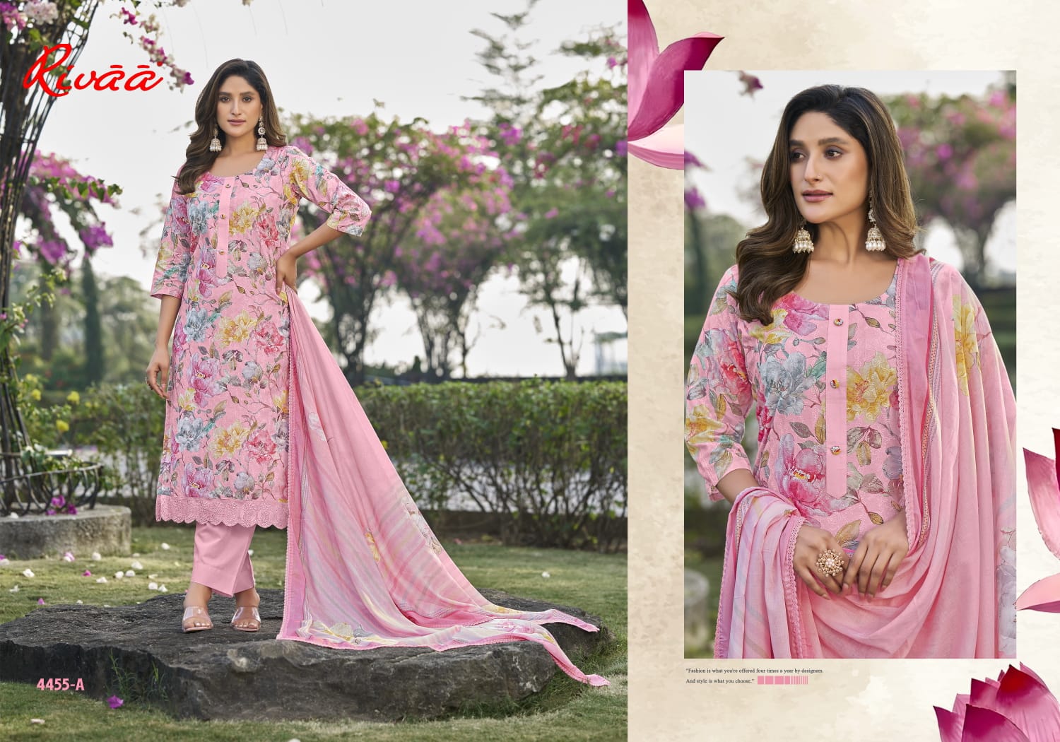 Jivana 3 Rivaa Italian Lawn Pant Style Suits Supplier Ahmedabad