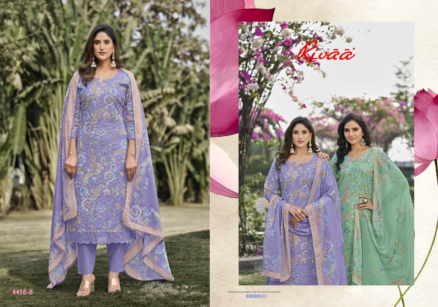 Jivana 3 Rivaa Italian Lawn Pant Style Suits Supplier Ahmedabad