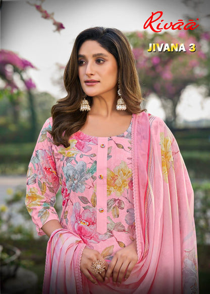 Jivana 3 Rivaa Italian Lawn Pant Style Suits Supplier Ahmedabad