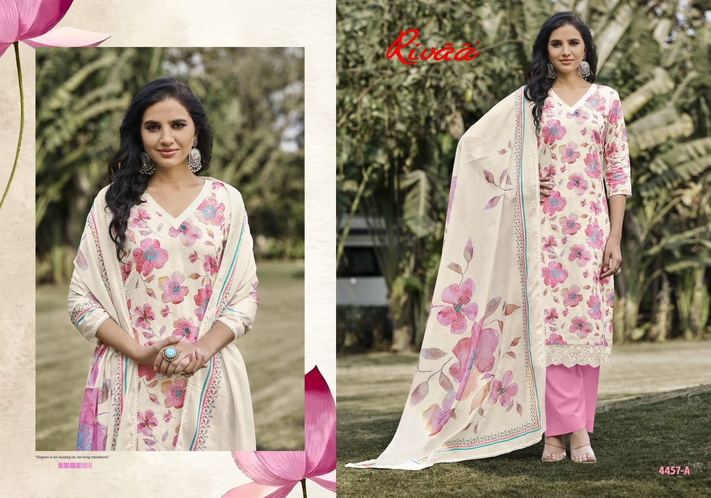 Jivana 3 Rivaa Italian Lawn Pant Style Suits Supplier Ahmedabad