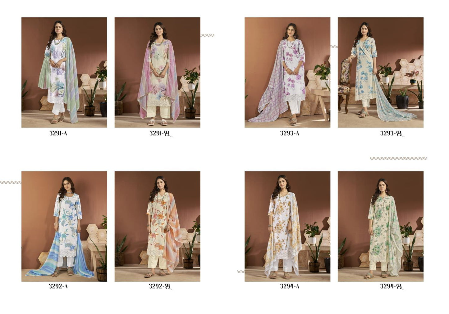 Jivana Rivaa Lawn Pant Style Suits Supplier Ahmedabad