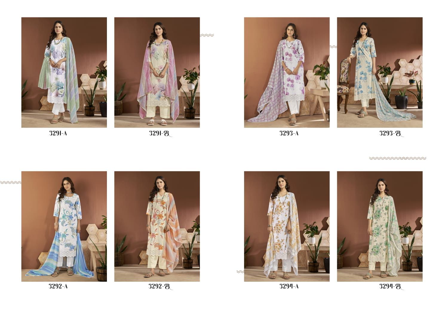 Jivana Rivaa Lawn Pant Style Suits Supplier Ahmedabad