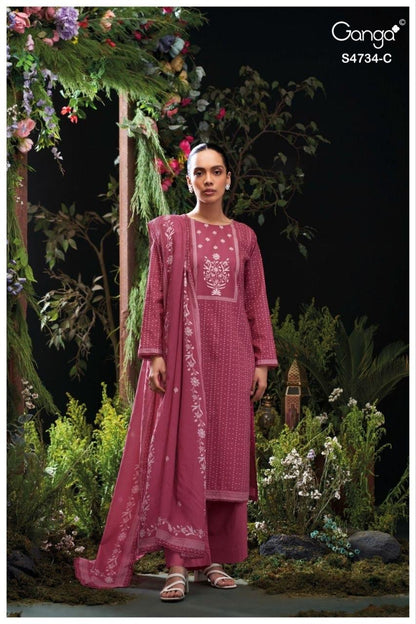 Jivanshi S4734 Ganga Cotton Plazzo Style Suits Exporter Ahmedabad