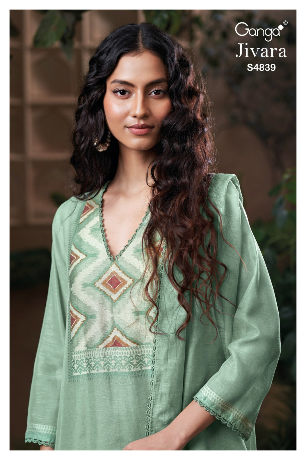 Jivara S4839 Ganga Woven Silk Plazzo Style Suits Manufacturer Ahmedabad