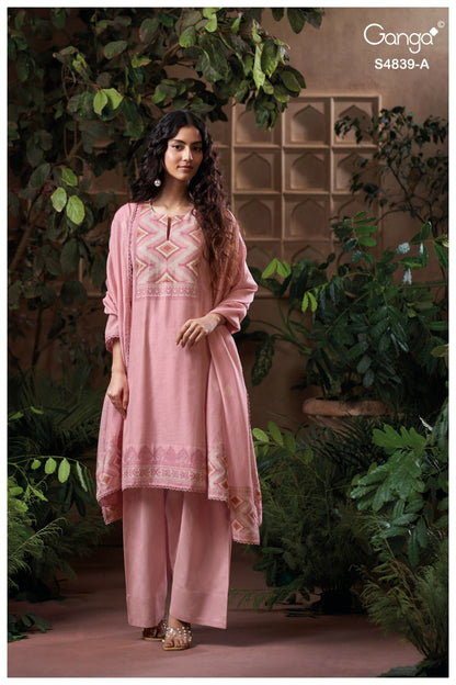 Jivara S4839 Ganga Woven Silk Plazzo Style Suits Manufacturer Ahmedabad