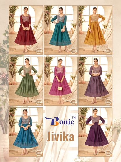 Jivika Bonie Vichitra Anarkali Kurtis Wholesale
