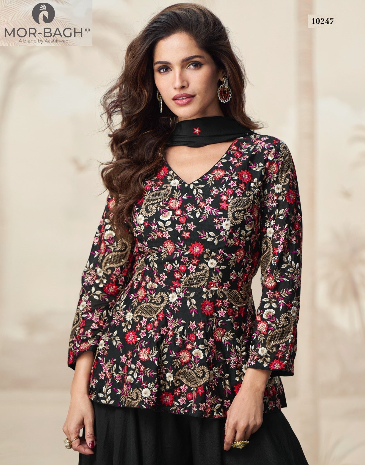 Jivika Mor Bagh Chinnon Silk Readymade Sharara Suits Supplier India