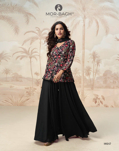 Jivika Mor Bagh Chinnon Silk Readymade Sharara Suits Supplier India