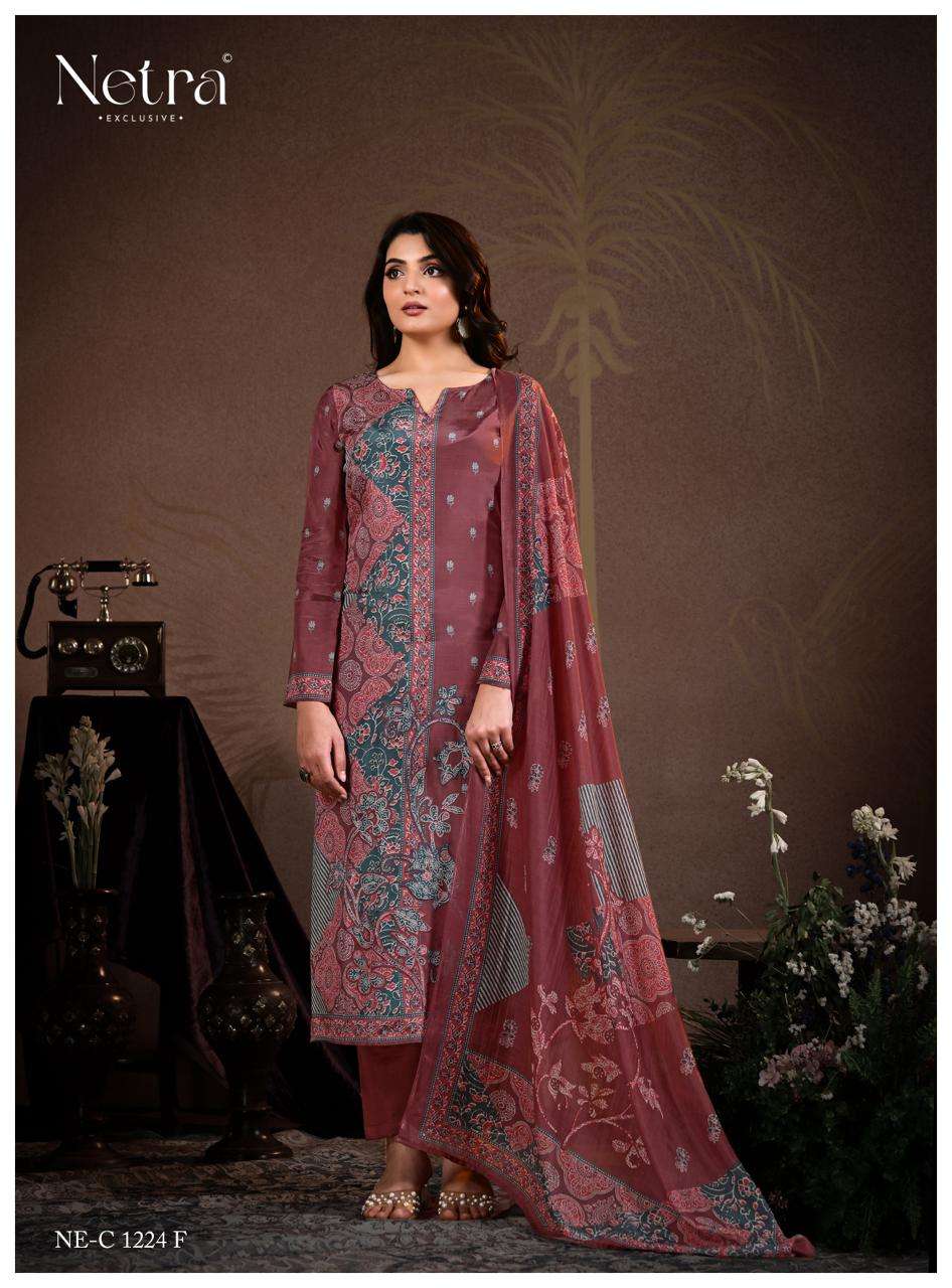 Jivika Netra Bemberg Muslin Pant Style Suits Manufacturer Gujarat
