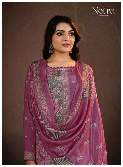 Jivika Netra Bemberg Muslin Pant Style Suits Manufacturer Gujarat