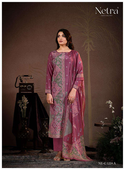 Jivika Netra Bemberg Muslin Pant Style Suits Manufacturer Gujarat