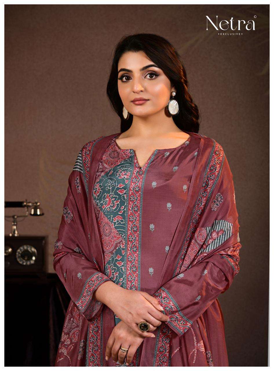 Jivika Netra Bemberg Muslin Pant Style Suits Manufacturer Gujarat