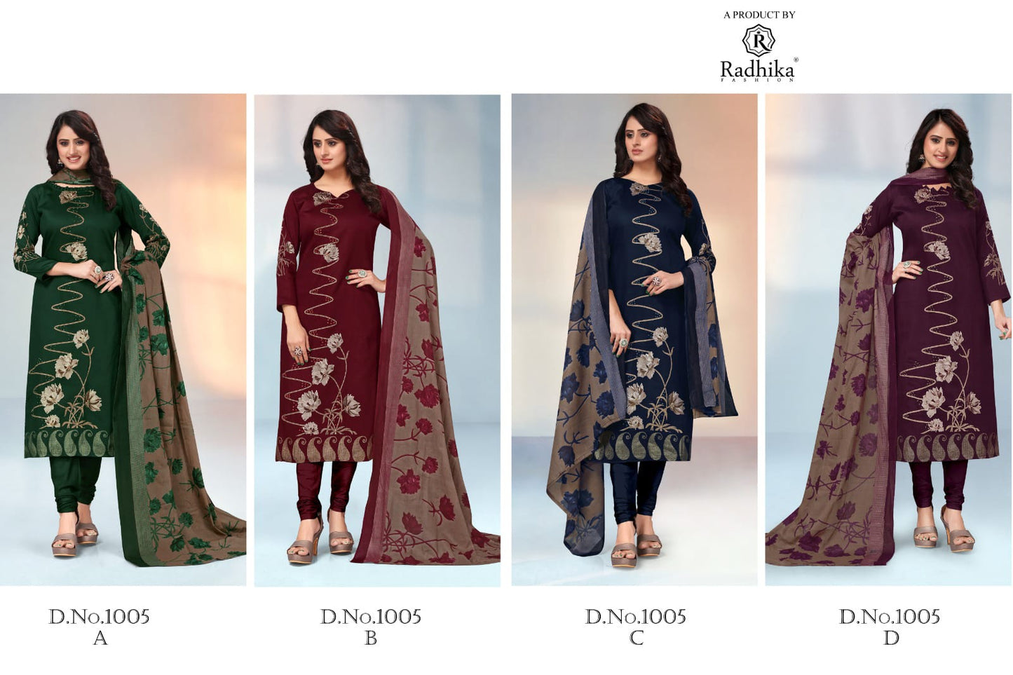 Jivika Radhika Fashion Jaam Cotton Pant Style Suits