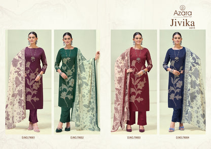 Jivika Vol 5 Radhika Fashion Azara Zam Cotton Karachi Salwar Suits Wholesale