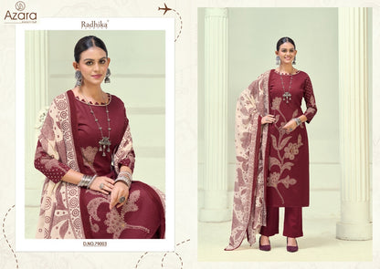 Jivika Vol 5 Radhika Fashion Azara Zam Cotton Karachi Salwar Suits Wholesale
