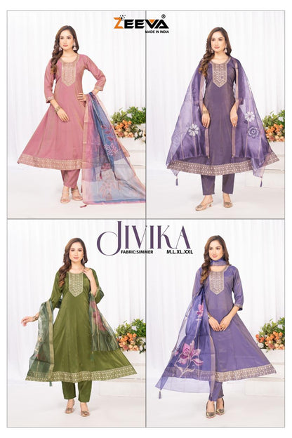 Jivika Zeeva Simmer Readymade Anarkali Suits Supplier