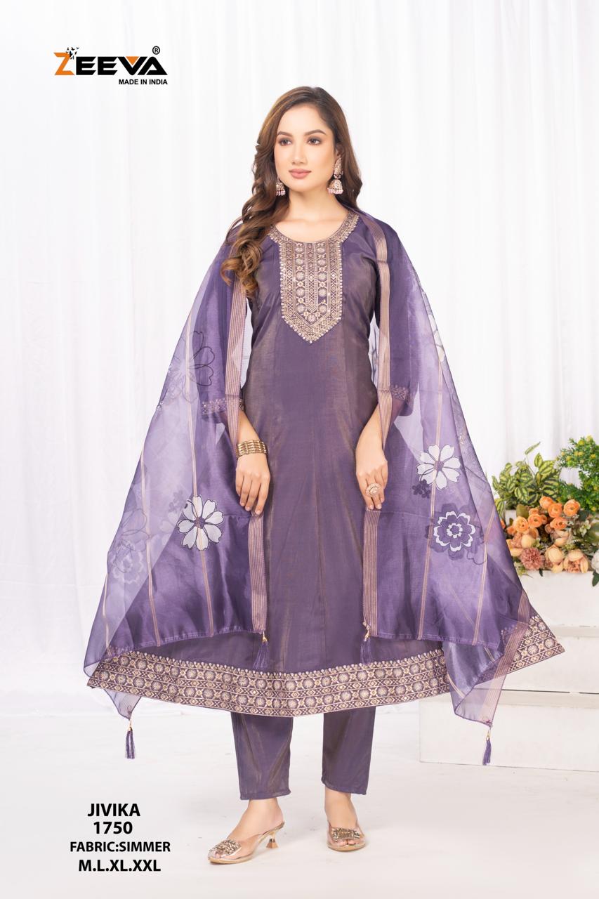 Jivika Zeeva Simmer Readymade Anarkali Suits Supplier