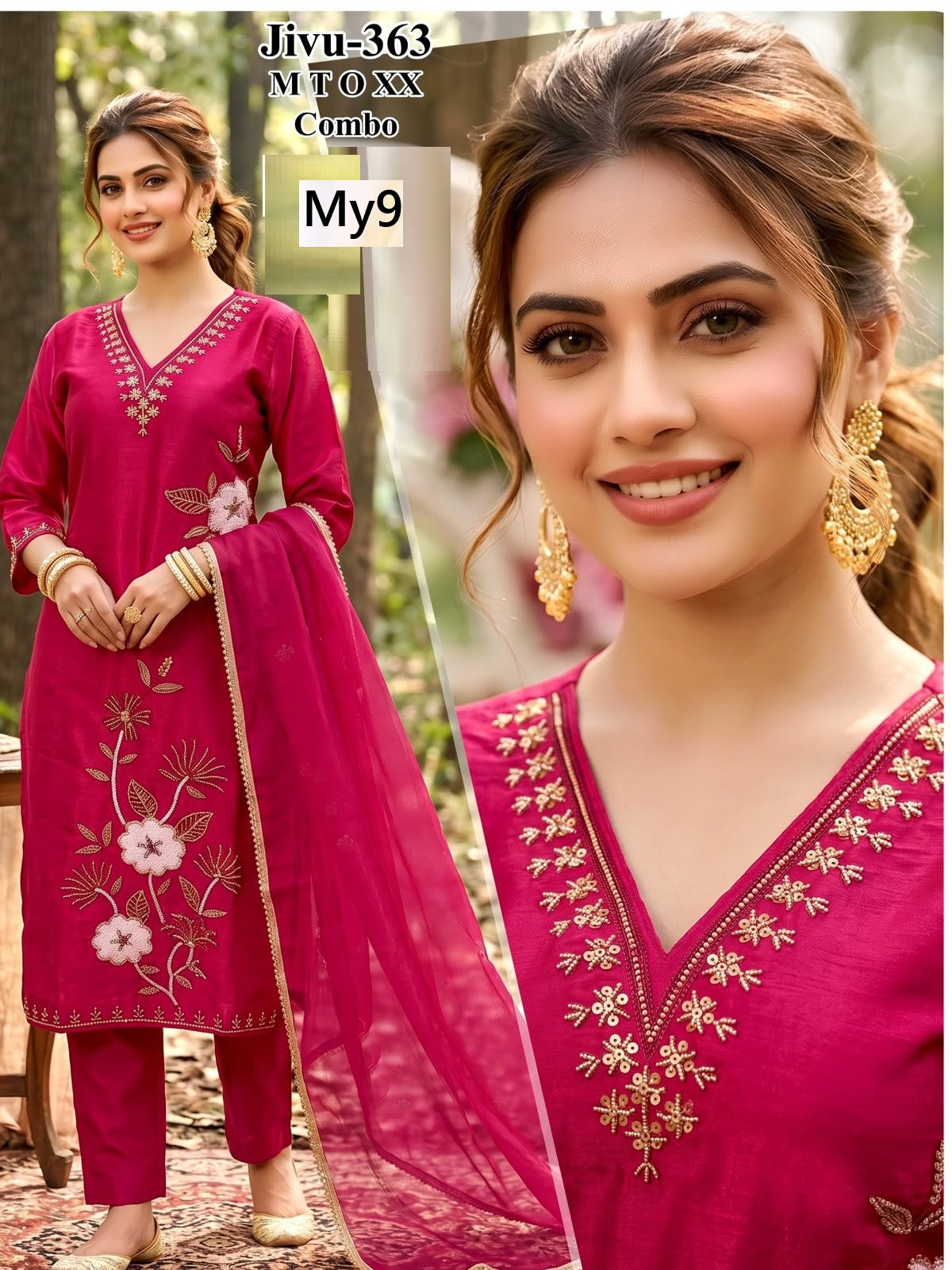 Jivu My9 Roman Readymade Pant Style Suits Exporter Gujarat