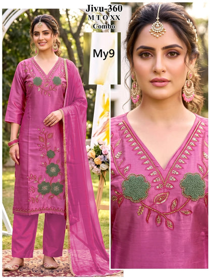 Jivu My9 Roman Readymade Pant Style Suits Exporter Gujarat