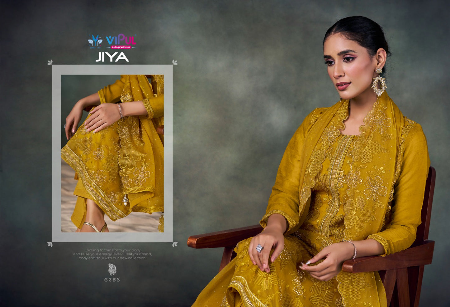 Jiya Dcat 227 Vipul Chiffon Pant Style Suits Wholesaler India