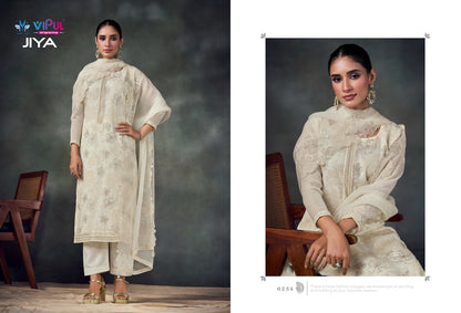 Jiya Dcat 227 Vipul Chiffon Pant Style Suits Wholesaler India