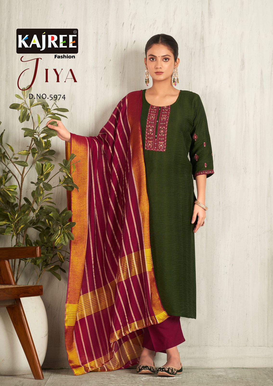 Jiya Kajree Fashion Viscose Readymade Pant Style Suits Exporter India