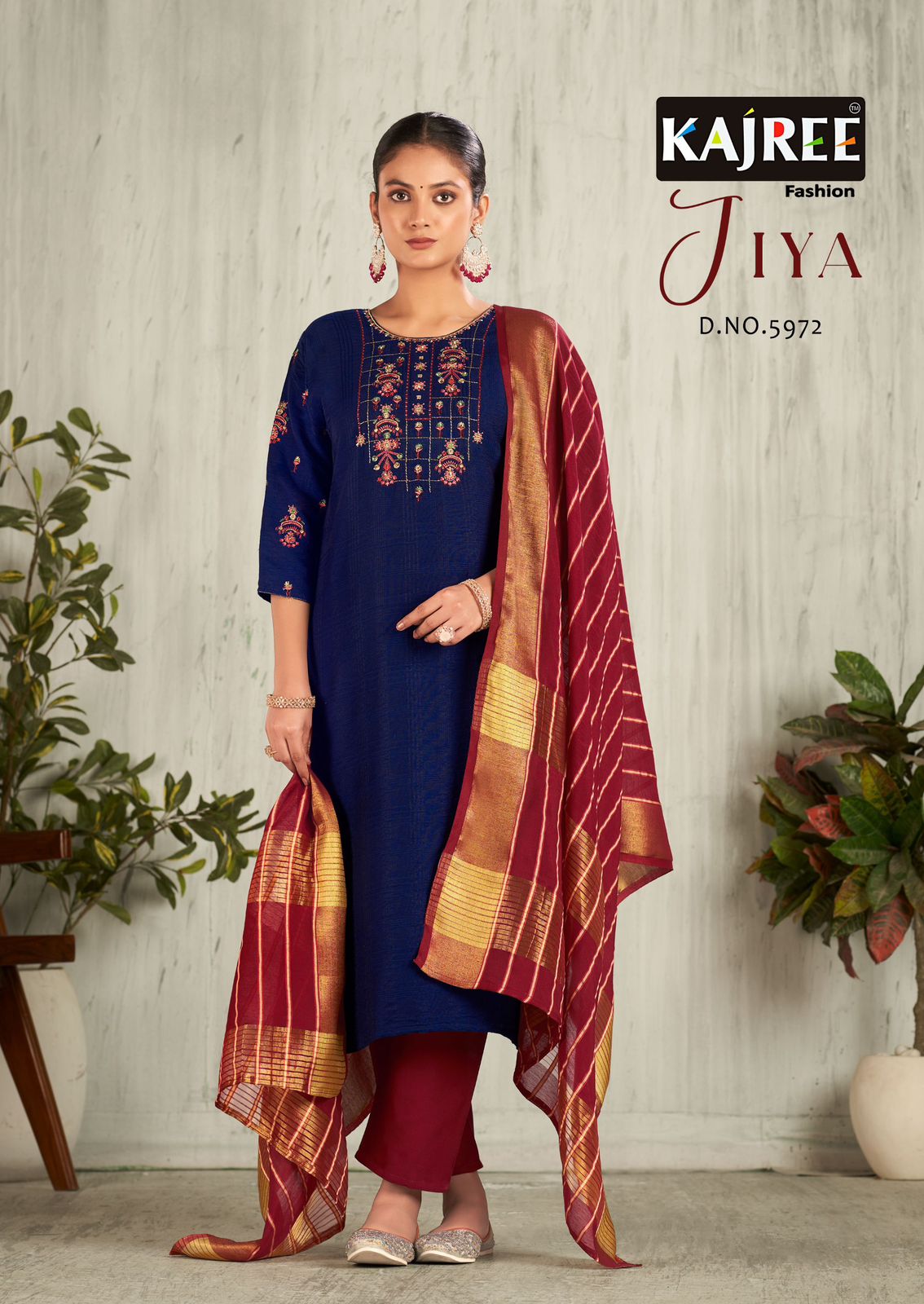 Jiya Kajree Fashion Viscose Readymade Pant Style Suits Exporter India