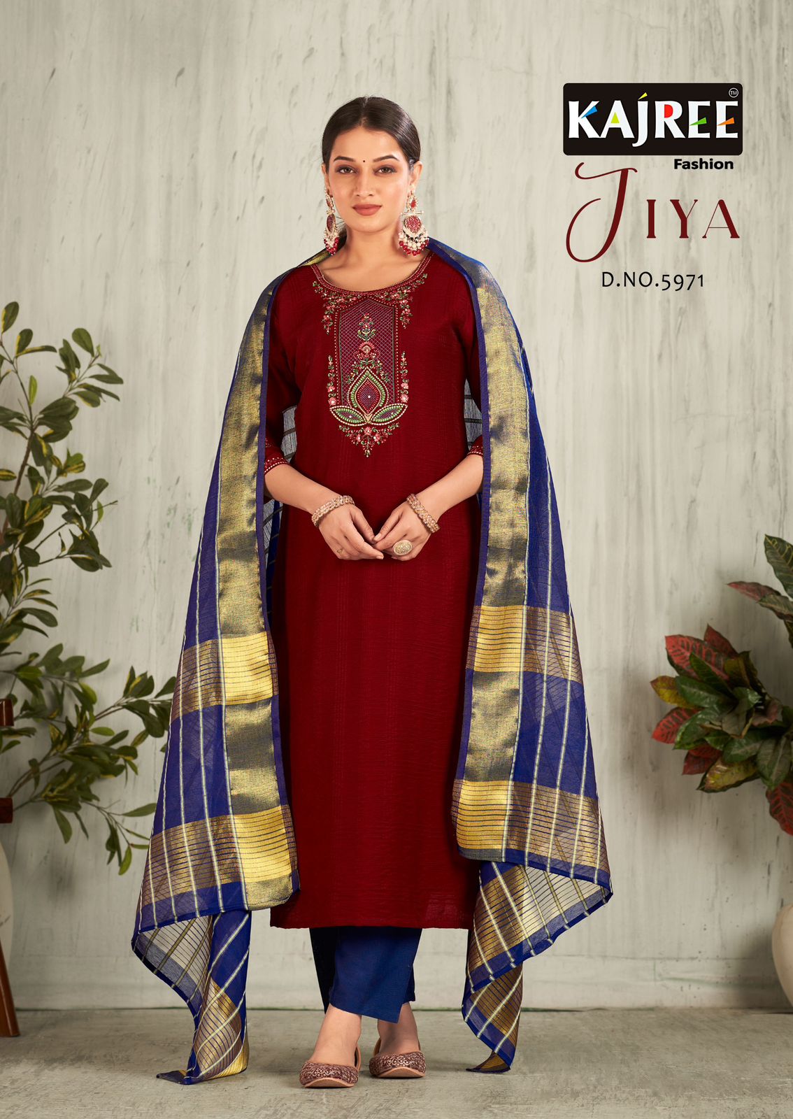 Jiya Kajree Fashion Viscose Readymade Pant Style Suits Exporter India