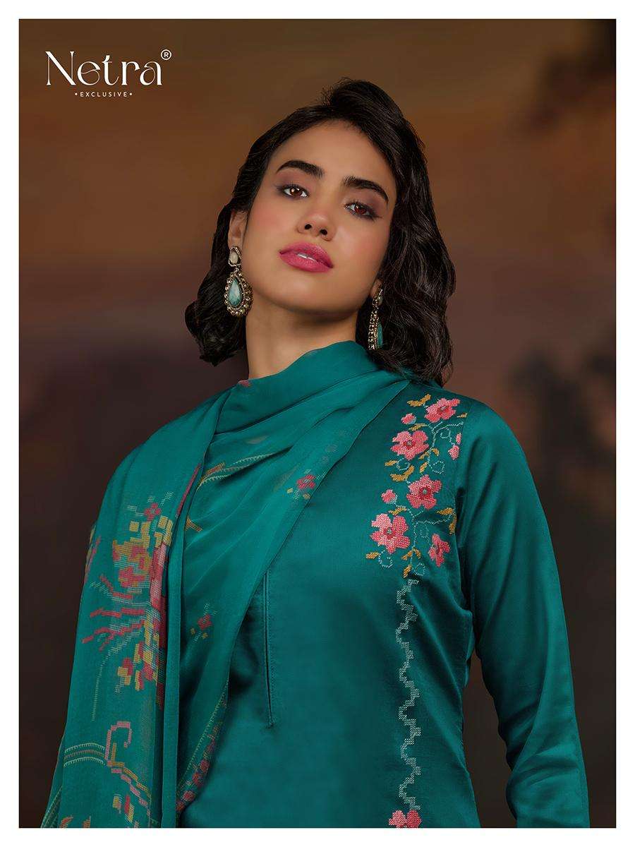 Jiya Netra Premium Cotton Pant Style Suits Exporter India