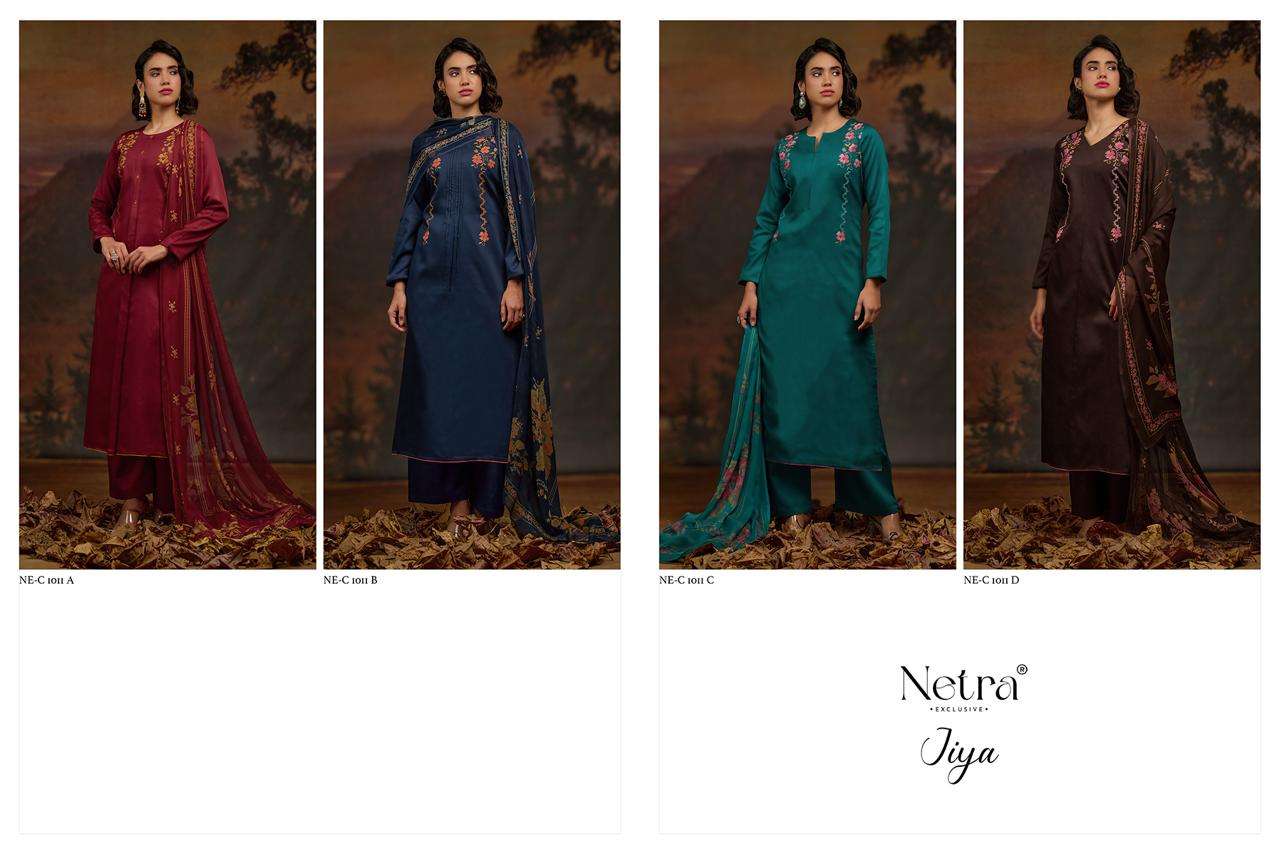Jiya Netra Premium Cotton Pant Style Suits Exporter India