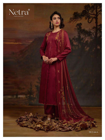 Jiya Netra Premium Cotton Pant Style Suits Exporter India