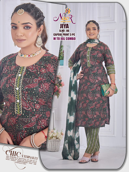 Jiya Noor Capsule Readymade Pant Style Suits Manufacturer Gujarat