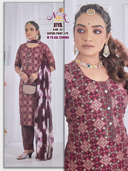 Jiya Noor Capsule Readymade Pant Style Suits Manufacturer Gujarat