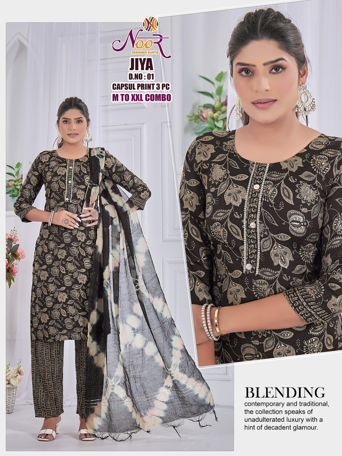 Jiya Noor Capsule Readymade Pant Style Suits Manufacturer Gujarat