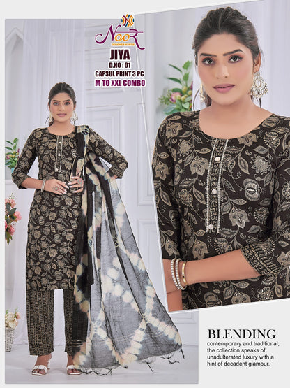 Jiya Noor Capsule Readymade Pant Style Suits Manufacturer Gujarat