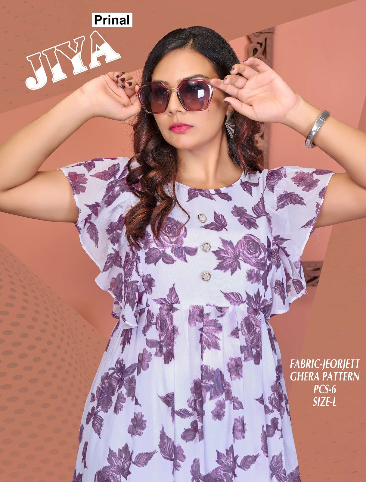 Jiya Prinal Georgette Anarkali Kurtis Wholesaler India