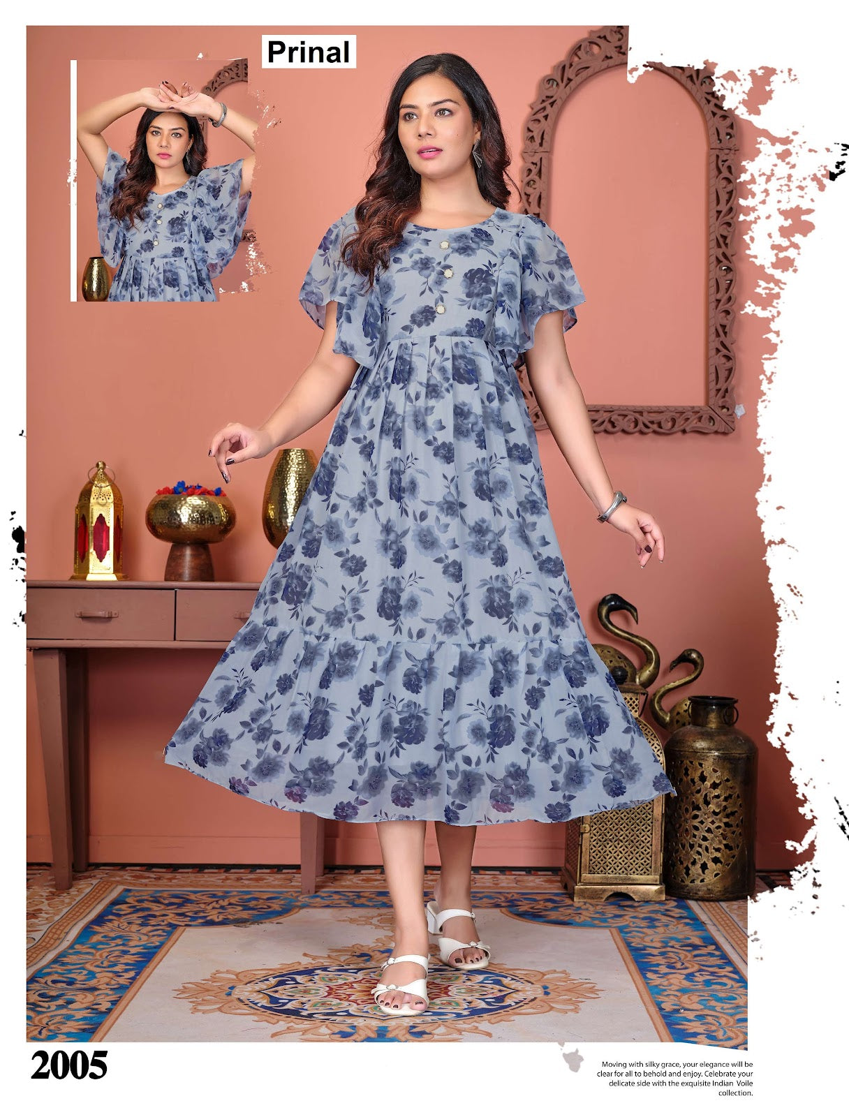 Jiya Prinal Georgette Anarkali Kurtis Wholesaler India