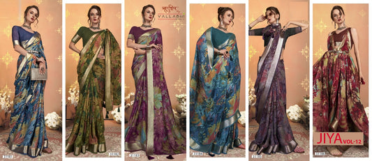 Jiya Vol 12 Vallabhi Prints Georgette Sarees Manufacturer India
