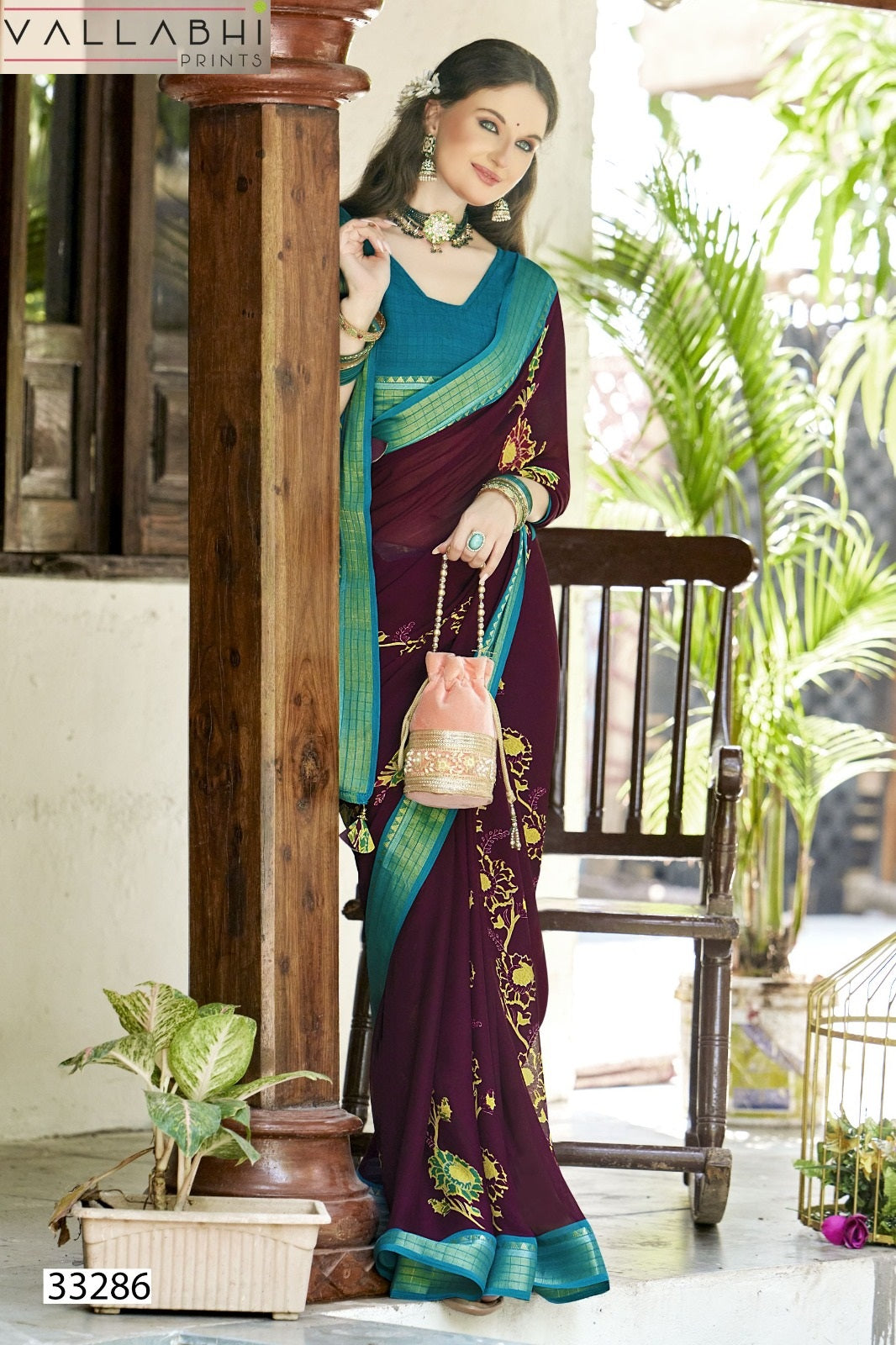 Jiya Vol 25 Vallabhi Prints Moss Sarees Wholesale