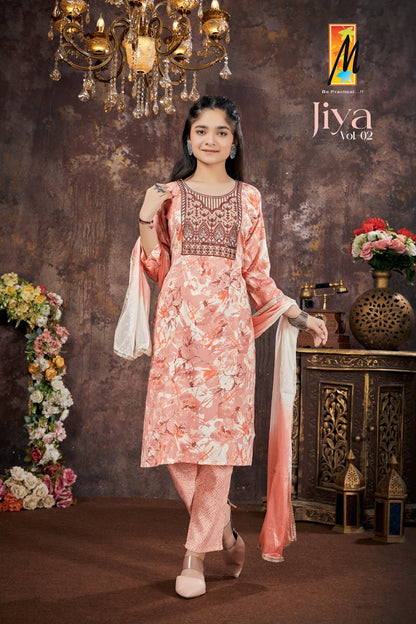 Jiya Vol 2 Master Capsule Rayon Girls Readymade Pant Suits Wholesale