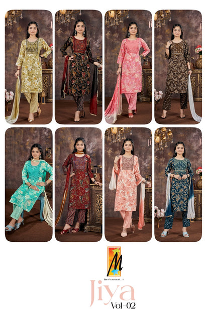Jiya Vol 2 Master Capsule Rayon Girls Readymade Pant Suits Wholesale