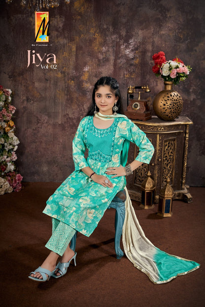 Jiya Vol 2 Master Capsule Rayon Girls Readymade Pant Suits Wholesale