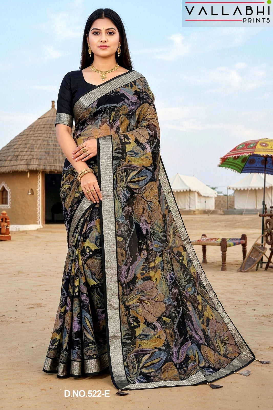 Jiya Vol 40 Vallabhi Prints Moss Sarees Wholesale