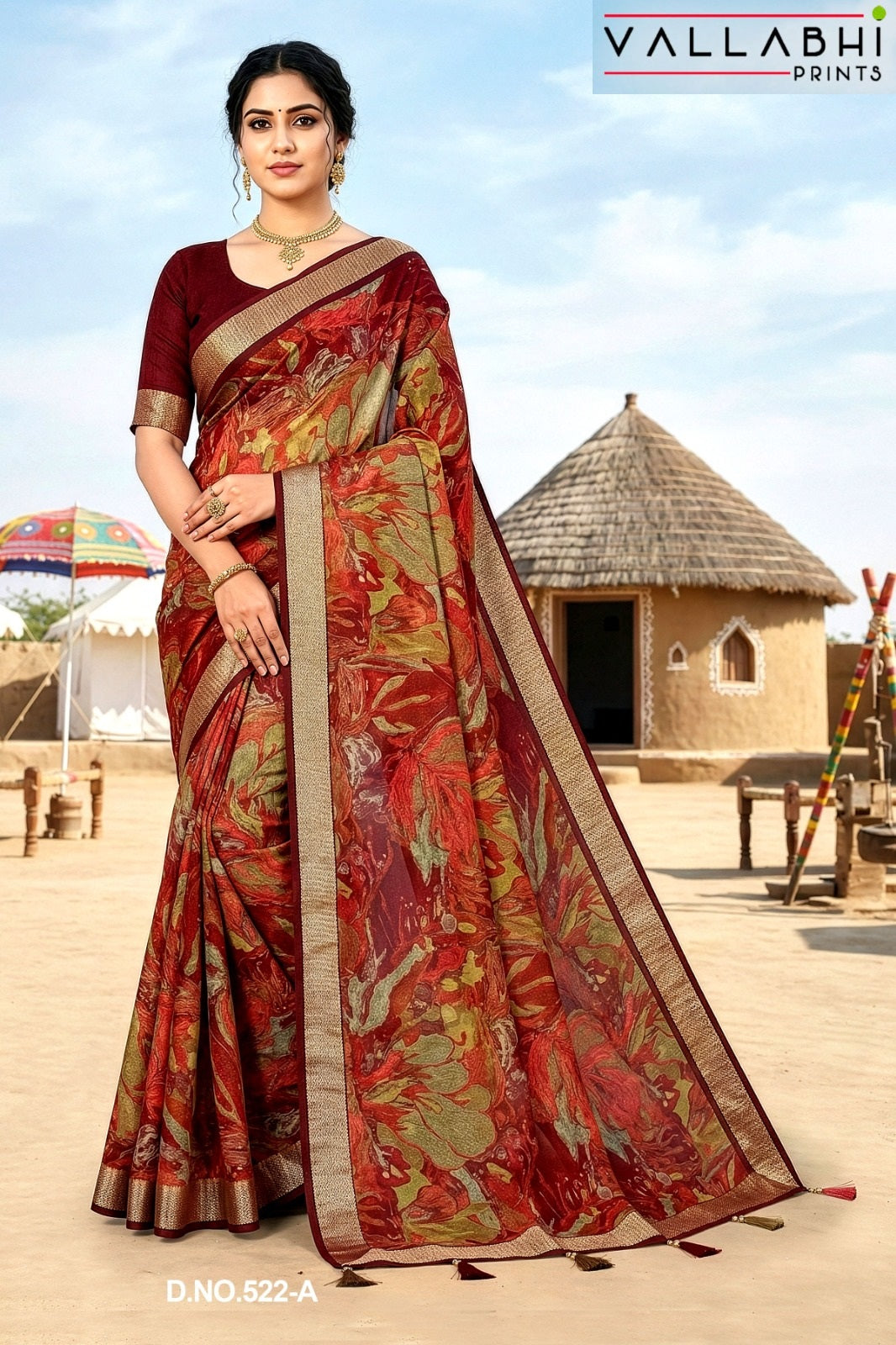 Jiya Vol 40 Vallabhi Prints Moss Sarees Wholesale