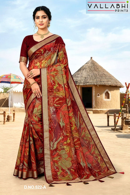 Jiya Vol 40 Vallabhi Prints Moss Sarees Wholesale
