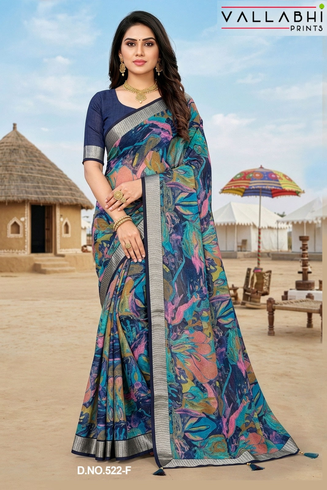 Jiya Vol 40 Vallabhi Prints Moss Sarees Wholesale