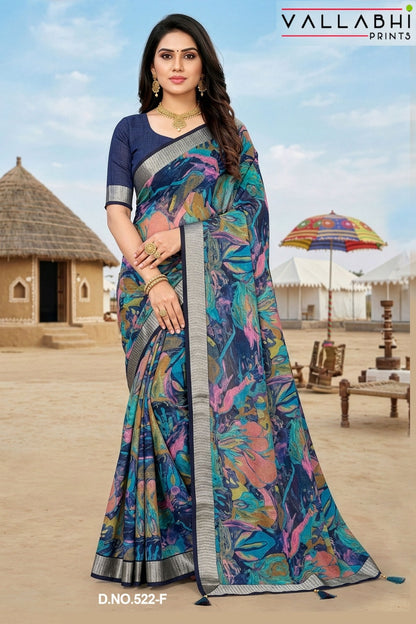 Jiya Vol 40 Vallabhi Prints Moss Sarees Wholesale